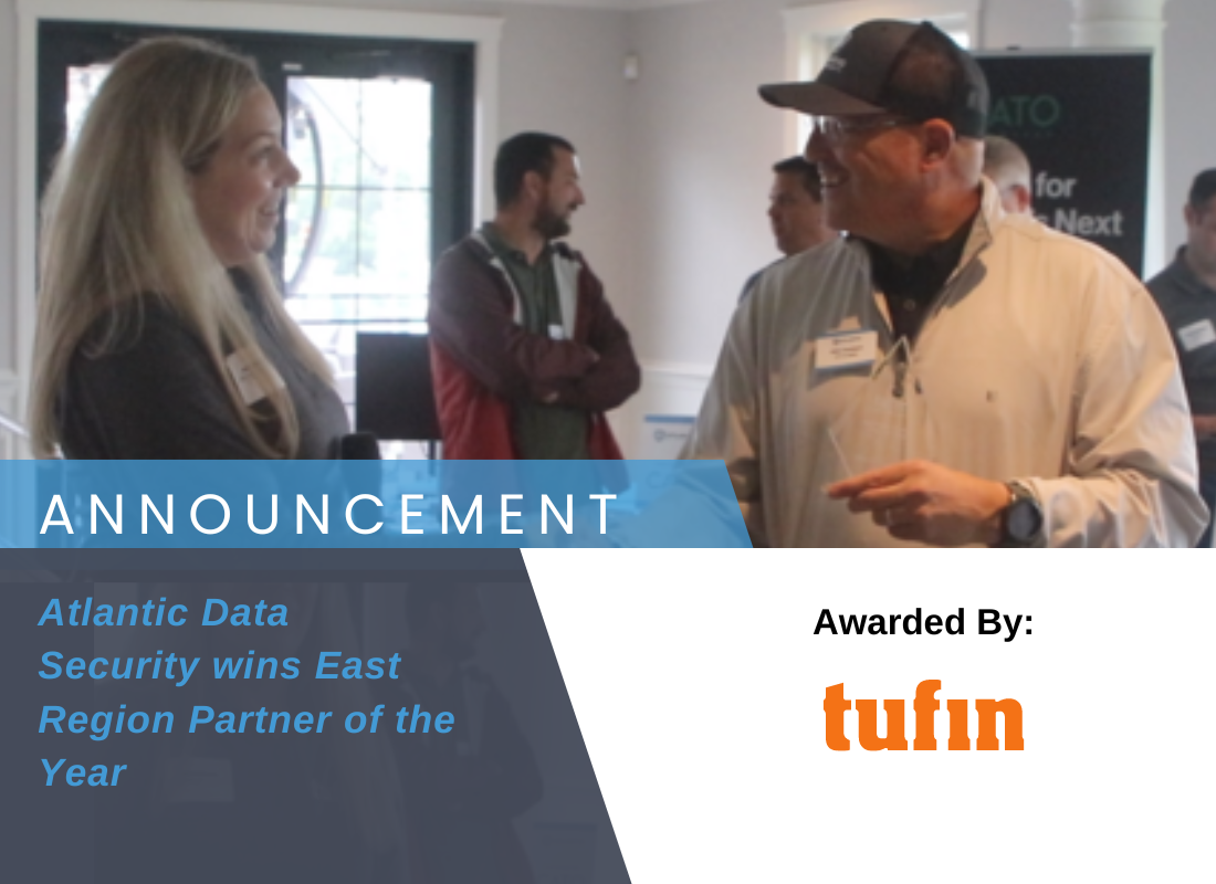 Atlantic Data Security Receives Tufin’s East Region Partner of the Year 2022 Award.