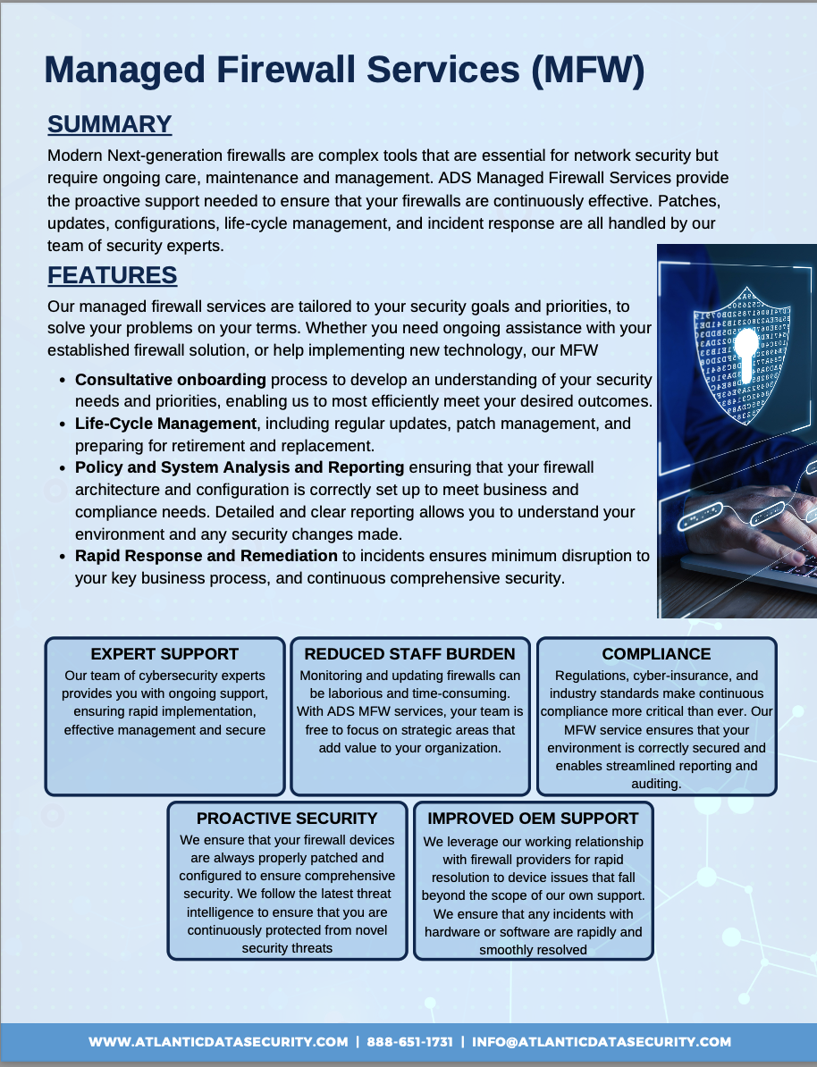 Managed Firewall Services (MFW)
